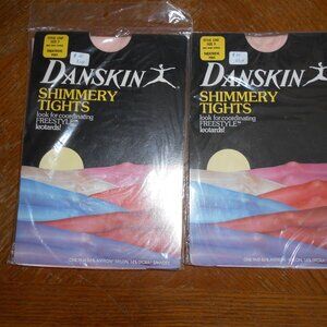 2 Pair Pink Danskin Tights- Size D (XLA)  New